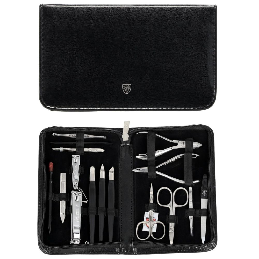 Set Manicure e Pedicure Solingen 16 Pezzi con Custodia - Accessori Unghie, Tronchesino, Forbicine,