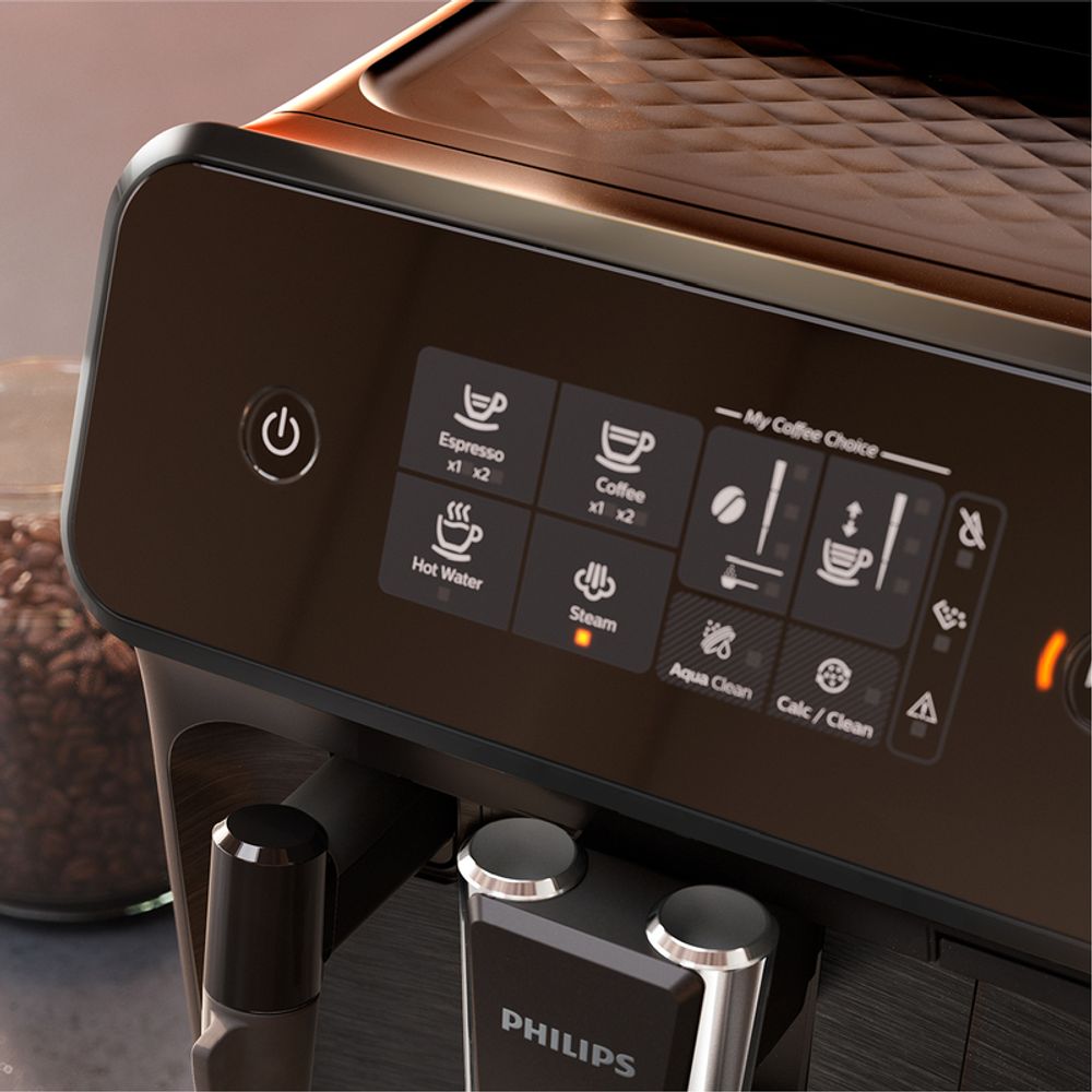 Einfache Auswahl des Kaffees über intuitives Touchdisplay