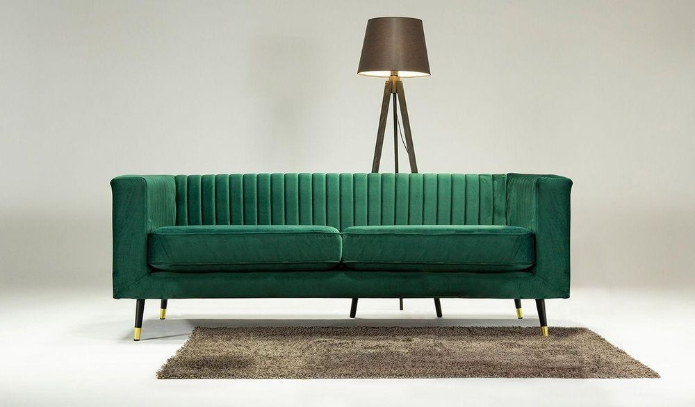 2-Sitzer-Sofa Slender, senffarben, Stoff Velluto 8