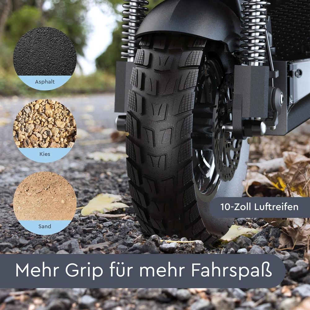 E-Scooter JOYOR Y8-S 100 km Reichweite 500W 10" Offroad mit ABE