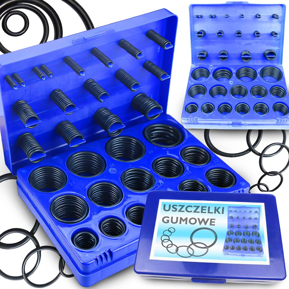 Dichtungsringe Set, O-Ring Sortiment 419-tlg, NBR Ø3-50 mm, O Ringe Dichtungsset, Gummi Dichtung Sortiment, Dichtring Retoo