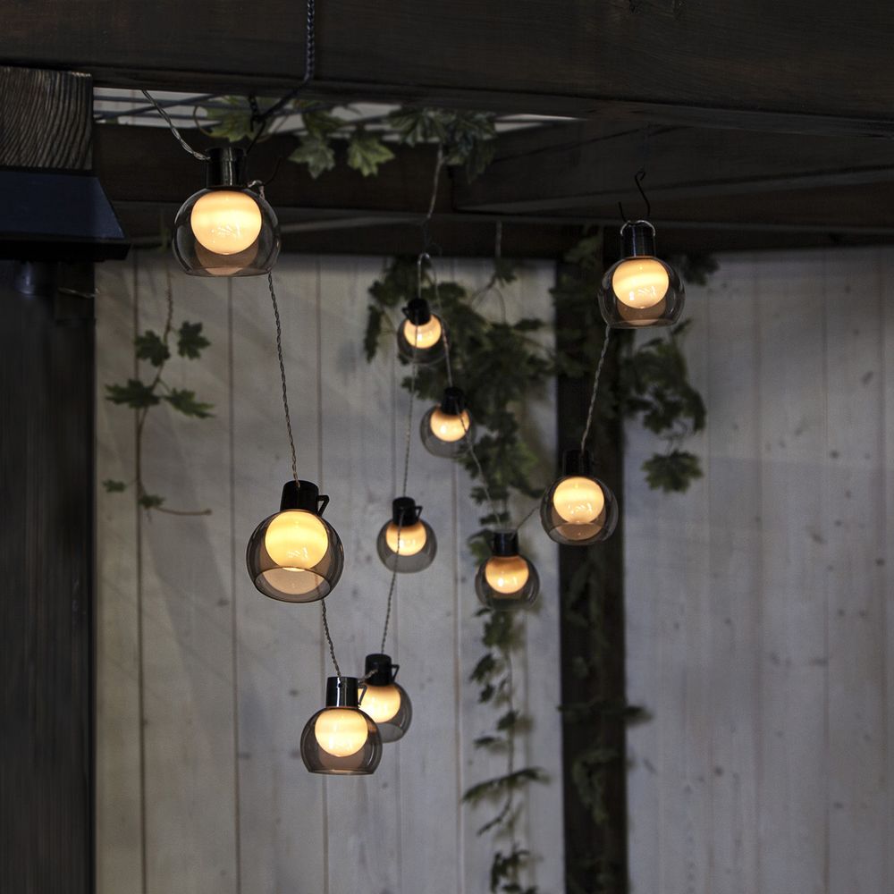 Star Trading Smoky, Leichte Dekorationskette, Transparent, Ambiente, IP44, 10 Glühbirne(n), LED