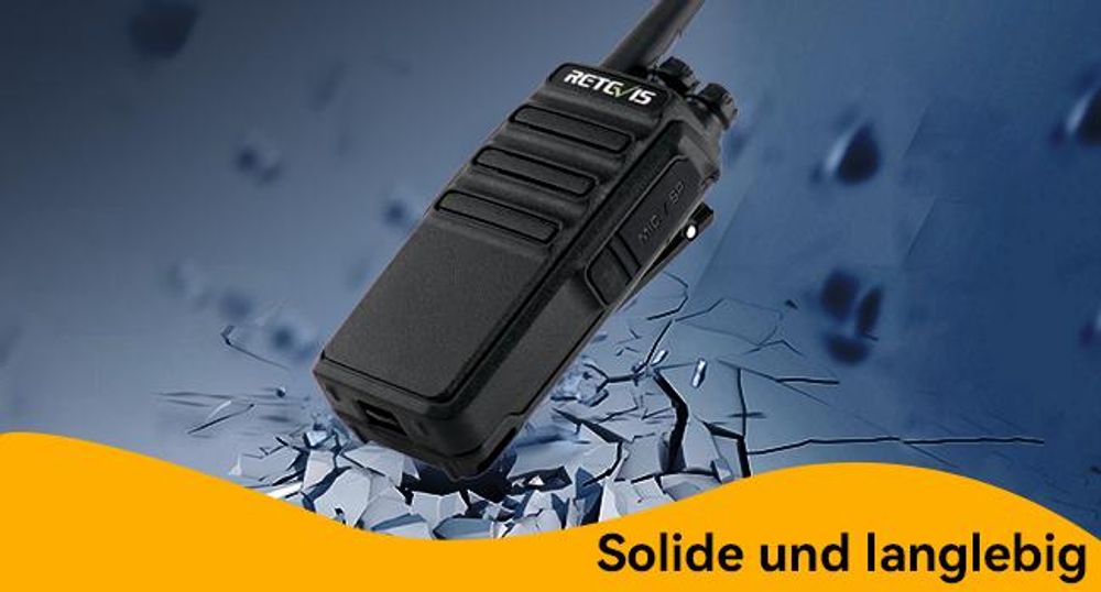 Retevis RT24V Freenet Funkgeräte, 6 Kanäle Wiederaufladbares Walkie-Talkie mit Energiesparfunktion, mit Headset und USB-Ladestation für Hausgebrauch