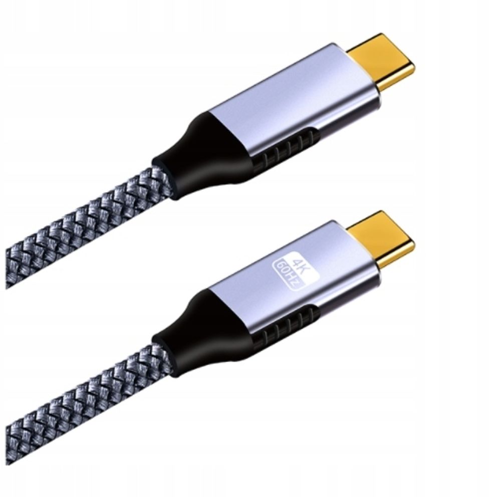 Kabel - Thunderbolt 3 USB-C auf USB-C - 4K 60 Hz - 10 Gbit/s - 100 W PD 5A - 2 m - Nylon - Schwarz