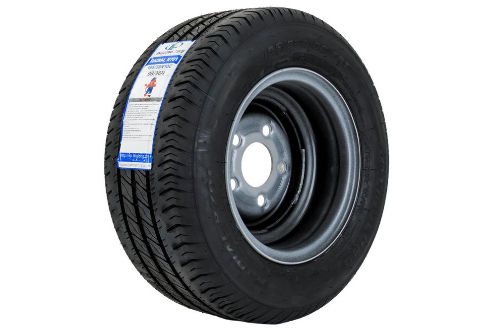 UNITRAILER Anhänger Komplettrad 195/55 R10C für schwere PKW-Anhänger
