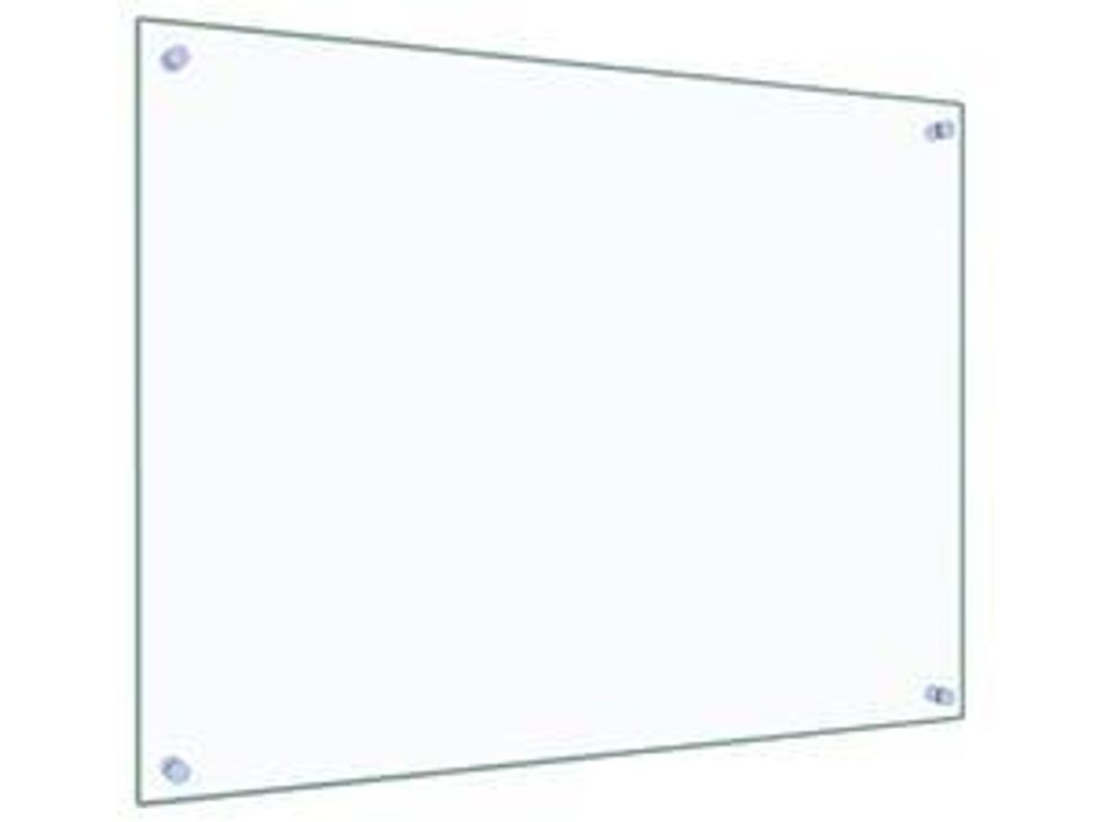 vidaXL Dos de cuisine Transparent 80x60 cm Verre trempé