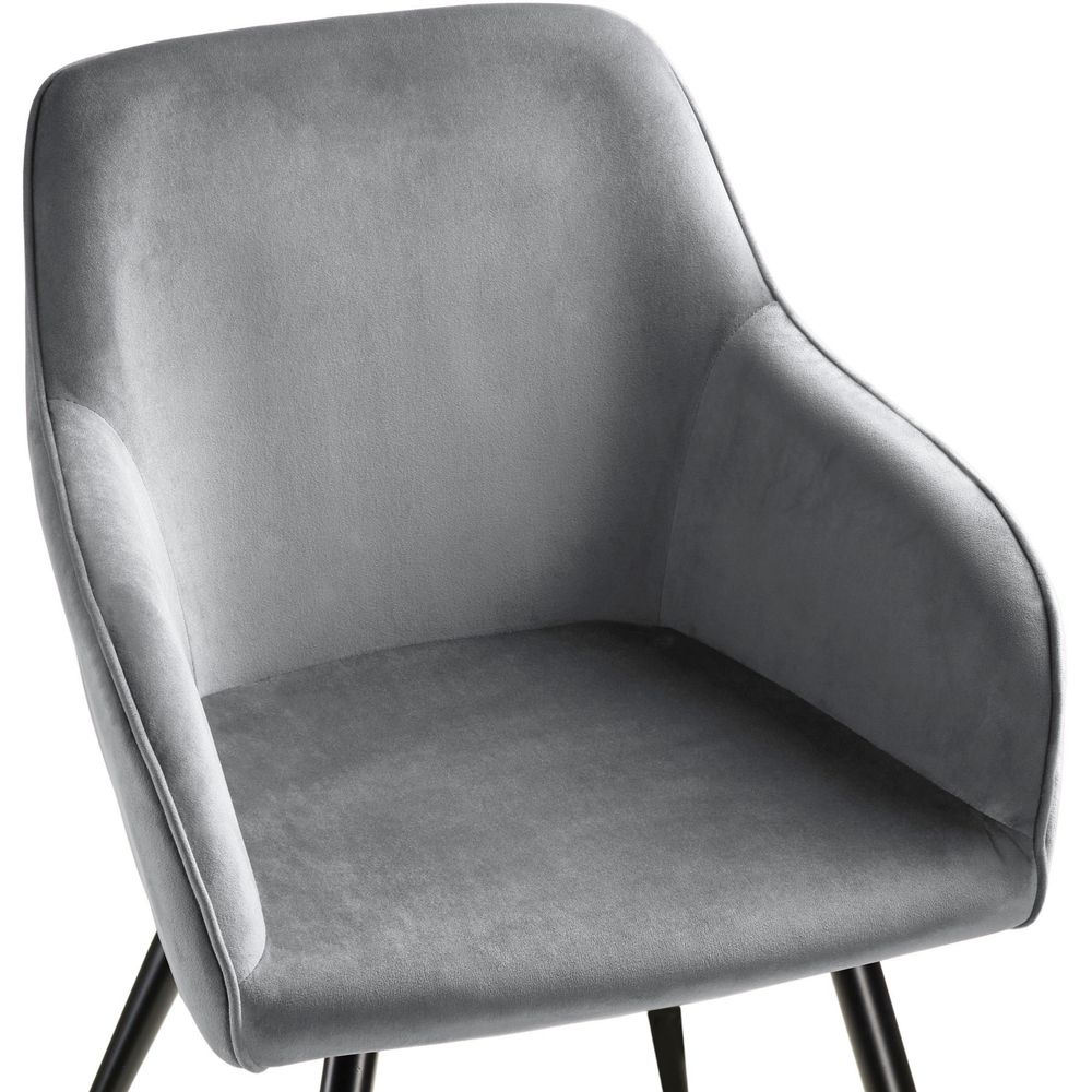 tectake® Esszimmerstuhl Marilyn gepolstert, in Samtoptik 58 x 62 x 82 cm
