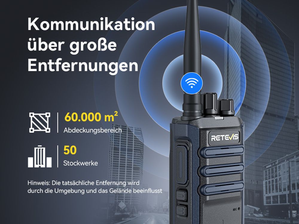 Retevis RT86A Funkgerät mit großer Reichweite, Kompatibel mit RT86, mit Mikrofon, Gruppenruf, einfaches Pairing, langlebig, für Baustellen Lagerhallen