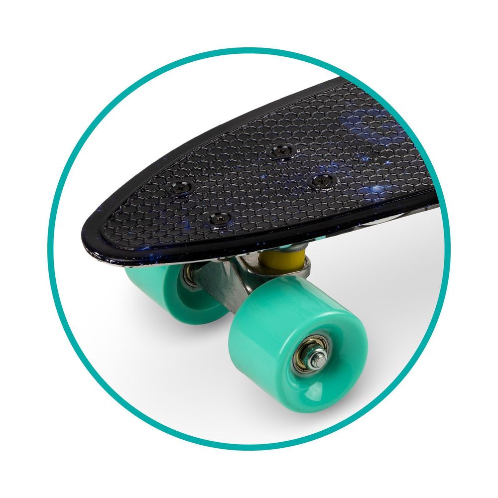Kinderskateboard QKIDS Galaxy Anti-Rutsch ABEC-7 flerfarbig 3 Jahre+