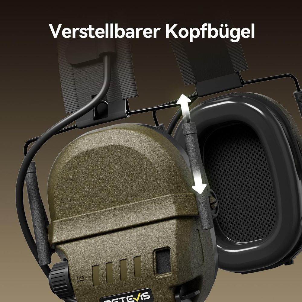 Retevis EH080K Taktisches Headset, Elektronisches Headset, intelligente Geräuschunterdrückung, IP65, Walkie-Talkie-Headset, kompatibel mit RT24