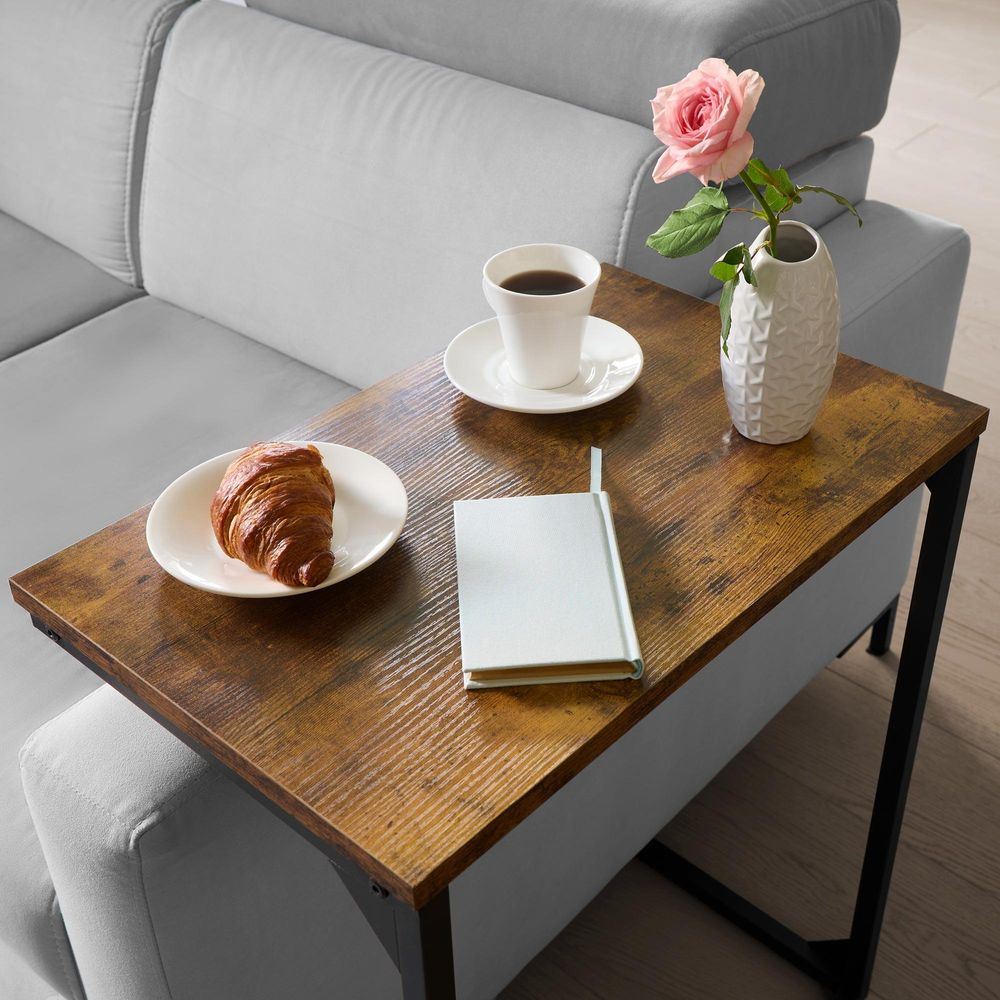 di volio Beistelltisch Mersala – C-Form Sofatisch für Wohnzimmer & Bett, kompakt & stabil, modernes Design