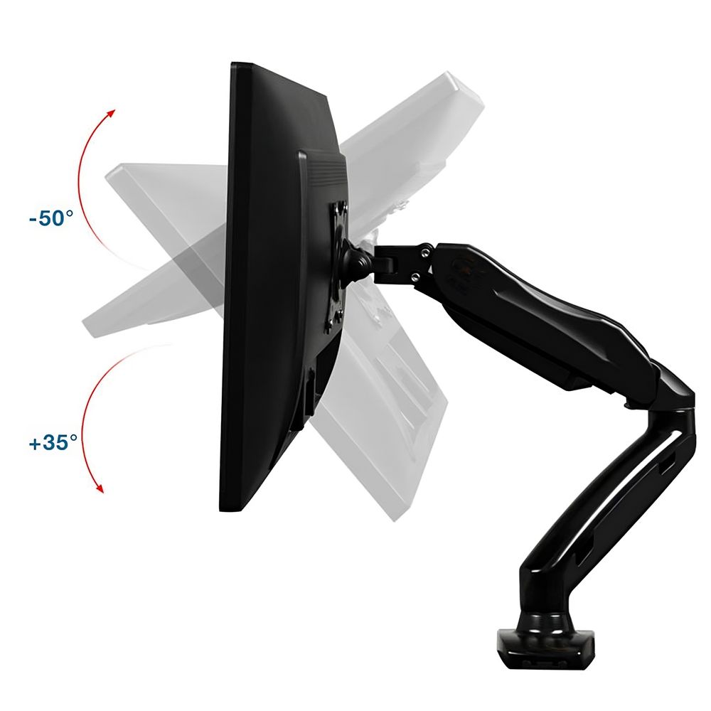 Monitorhalterung Monitor Halterung Schwenkarm Tisch Halter Bildschirm Ständer Schreibtischständer 17-27 Zoll 180° Drehungbar Max 9KG VESA 75/100 Retoo