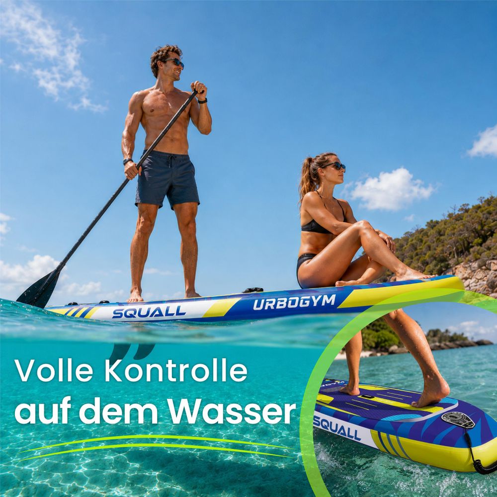 Erhöhtes Kick-Pad am Heck des SQUALL 320 zur Unterstützung kontrollierter Manöver.