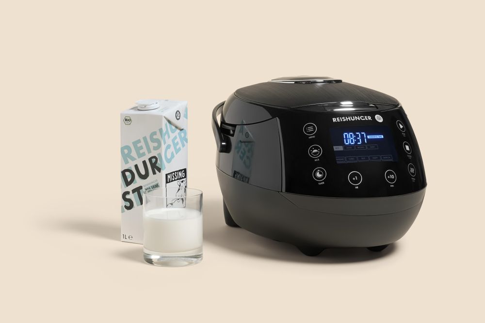 REISHUNGER 1376 Reiskocher, 1,5 l Netto-Fassungsvermögen, Warmhaltefunktion, LED-Infodisplay