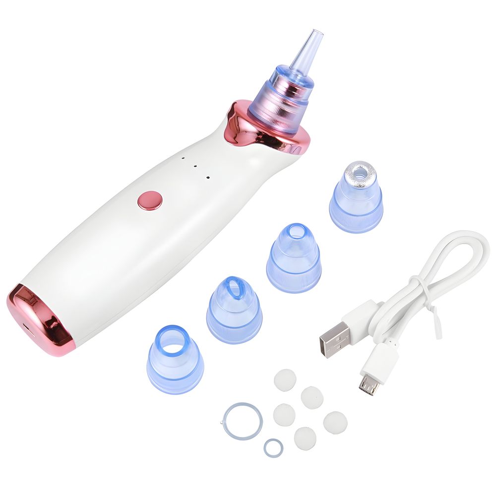 Porenreiniger Electric Mitesser Mitesserentferner Vakuum Cleaner Pore Cleaner Gesicht Reinigung mit LED-Bildschirm und 4 Sonden und 3 Modi Weiß Retoo