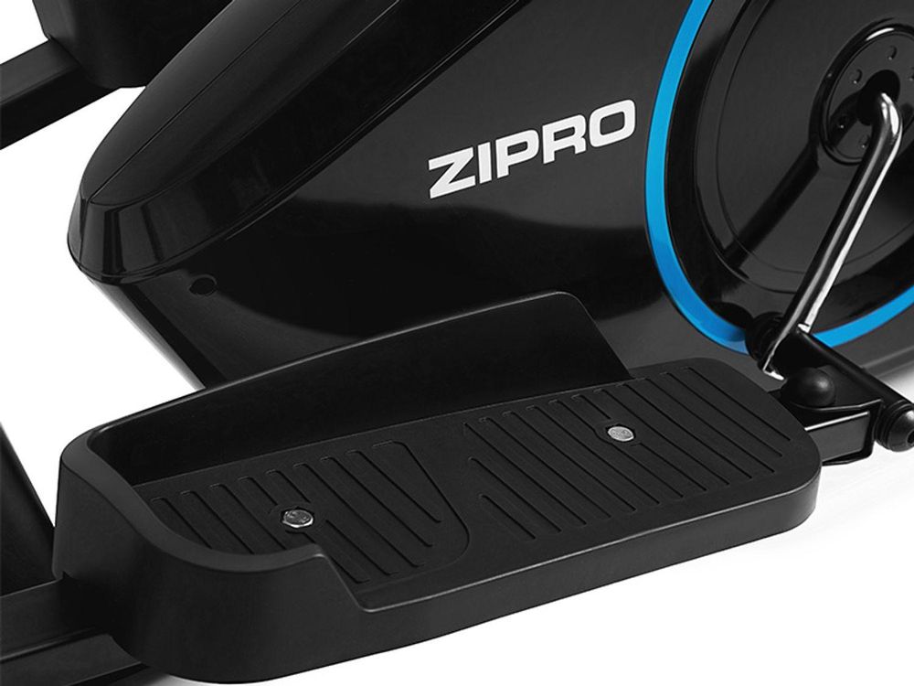 Orbitrek i trenażer eliptyczny Zipro Burn – magnetyczny trenażer domowy Cichy sprzęt fitness z masą obrotową 7 kg, pomiarem tętna i uchwytem na tablet