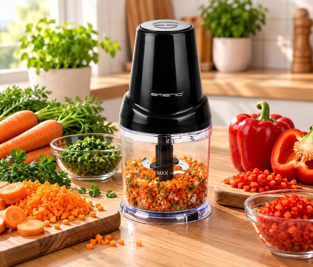 Emerio Elektrische Hakmolen – Mini Chopper – 500 ml – 400 W – Zwart – MC-132890