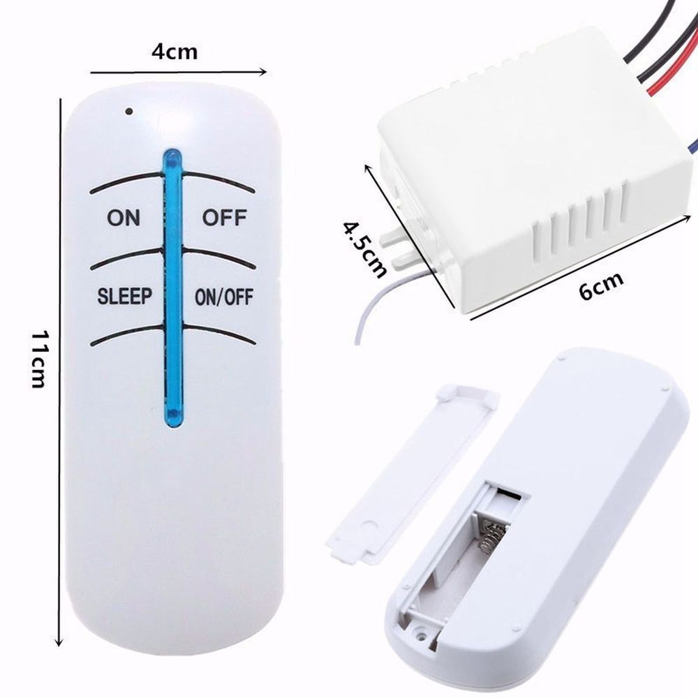 Funk-Schalter Set mit Fernbedienung Kabellos Wandschalter Funkschalter Lichtschalter 12V 30M 1000W Funk-Schalter Licht Funk Wandschalter Retoo