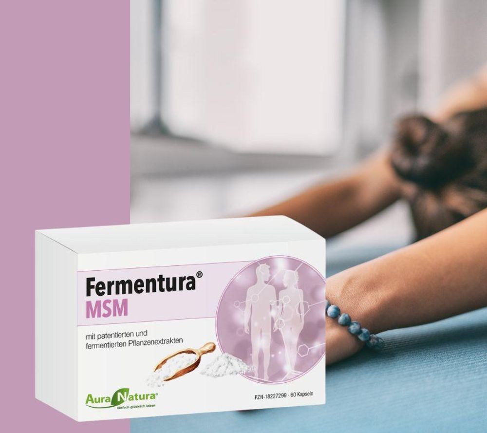 Aura Natura Fermentura MSM Kapseln Hochdosiert – Angereichert mit Fermentierten Inhaltsstoffen | MSM Methylsulfonylmethan – 60 Kapseln – Vegan