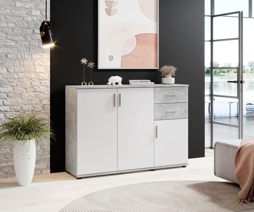 Freida II Kommode – Moderne Sideboard-Kommode mit Stauraum und Ablagefläche