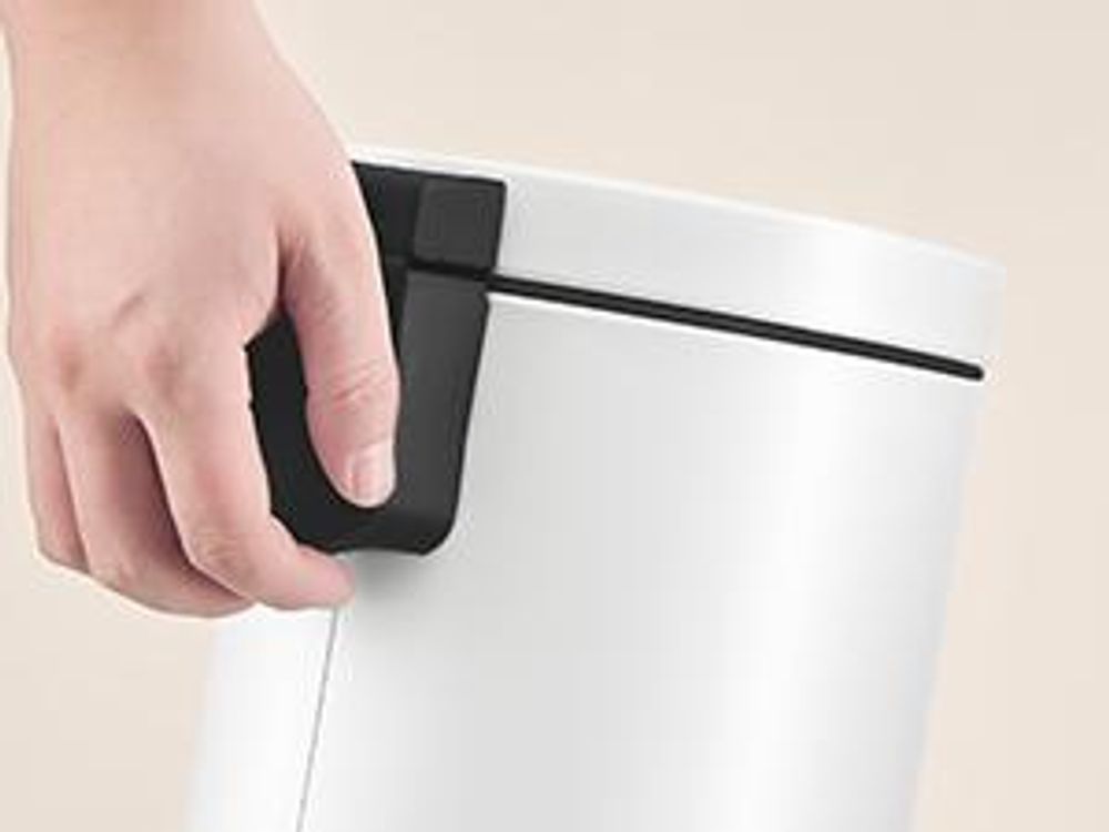 Kosmetikeimer, 3 L Mülleimer Bad, mit Softclose-Deckel, Tretmülleimer, Stahl, weiß