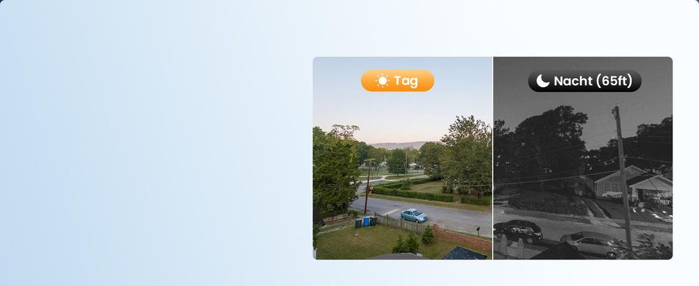 ZOSI 2MP Kabelgebunden Überwachungskamera Set mit Audio, 8CH 500GB DVR und 4X PTZ TVI Aussenkameras, Personen- und Fahrzeugerkennung