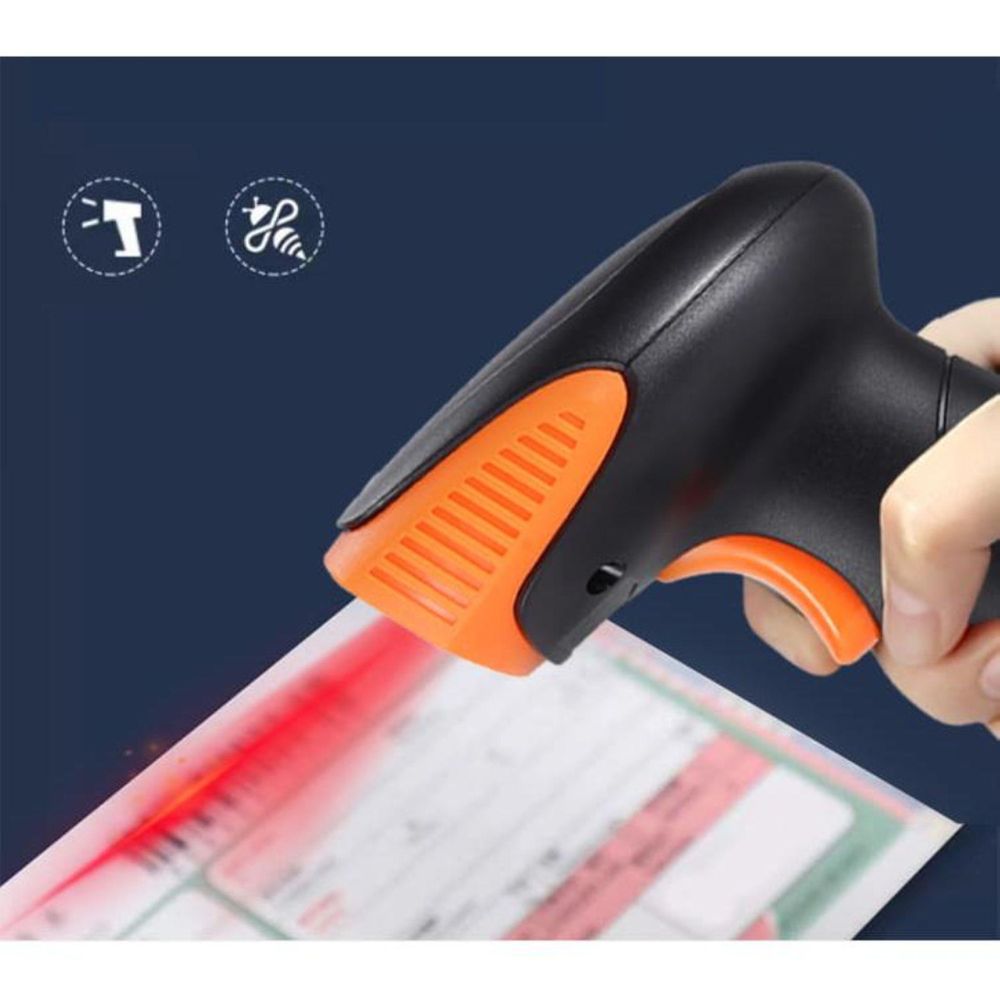 Skaner kodów kreskowych i QR - Bezprzewodowy USB 2.4 GHz - 1D/2D - EAN/GTIN - do 150 m - 400 skanów/s - Plug and Play