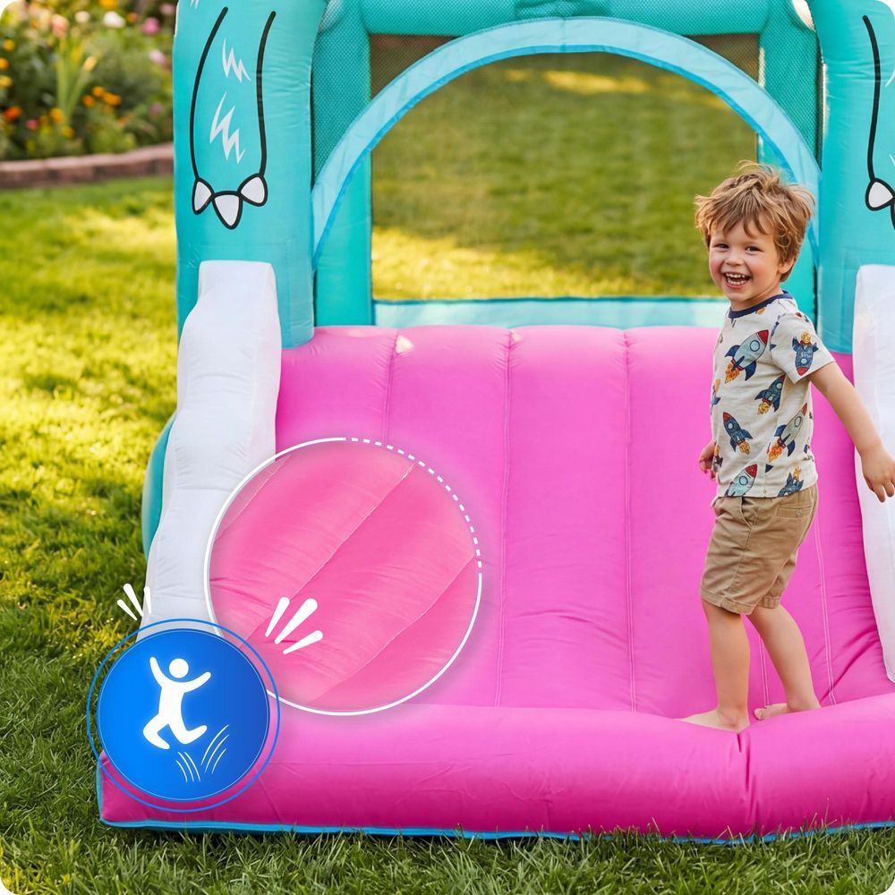 KiNDi parc de jeux gonflable DPZ004 avec toboggan 320 x 210 x 220 cm