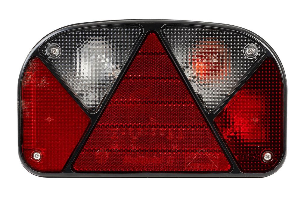 ASPÖCK Rückleuchte Multipoint II rechts 12 V 5-Pin Bajonett 240 x 140 x 52 mm 6 Funktionen für Anhänger Lkw Landmaschinen