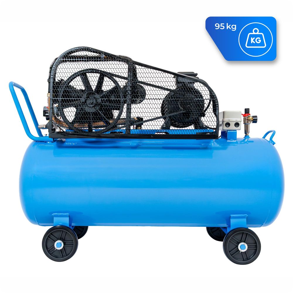 HEXWELT 200L Ölkompressor 5500W 8 Bar 730L/min Luftkompressor 2-Zylinder Werkstattkompressor 230V