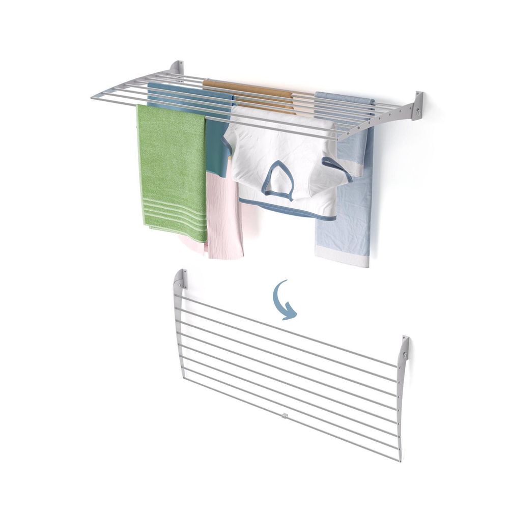 Wäscheständer an der Wand montierbar, zusammenklappbarer Trockner – Foxydry Fold Down 116 cm weiß