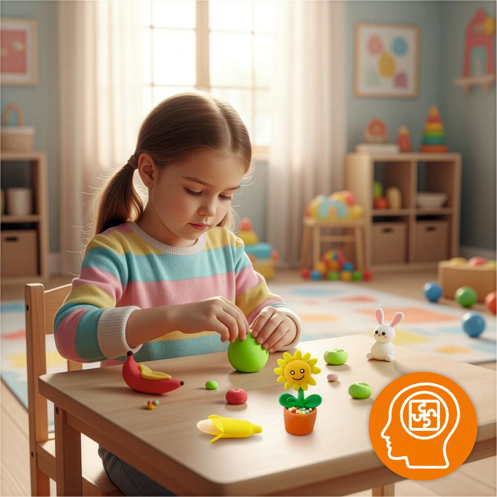 Magic Clay 36er Set, Magische Knete lufttrocknend & ultraleicht, Modelliermasse für Kinder inkl. 3 Spatel, Kreatives Spielzeug MINT, EVI KIDS MagicCla