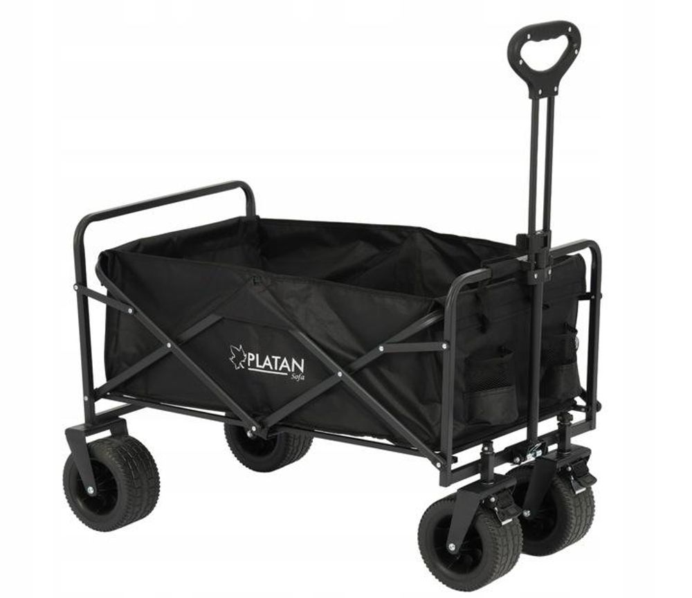 Carrello da spiaggia pieghevole 120 l ruote larghe fuoristra
