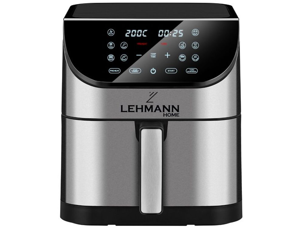 Lehmann Heißluftfritteuse 8 Liter XXL, 1800 W Friteuse Heissluft, Air Fryer mit 10 Programmen, gesunde Lebensmittel ohne Fett
