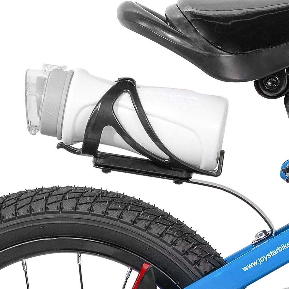 JOYSTAR Pluto 20 Zoll Kinderfahrrad mit beleuchteten Stützrädern, Korb, Flaschenhalter, Kinderfahrrad für Jungen und Mädchen 3-12 Jahre, Blau