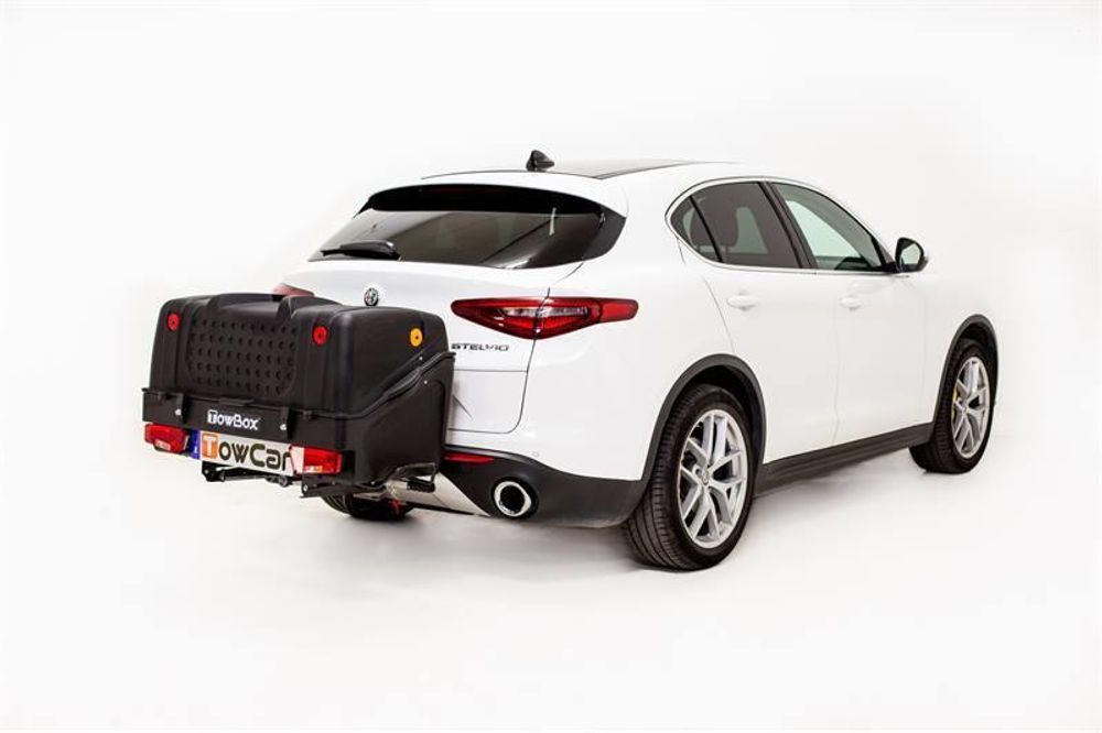 TowBox Transportbox Anhängekupplungsträger TBX000N Anhängevorrichtung 590mm 1 085mm 600mm PE (Polyethylen) 280L 26kg
