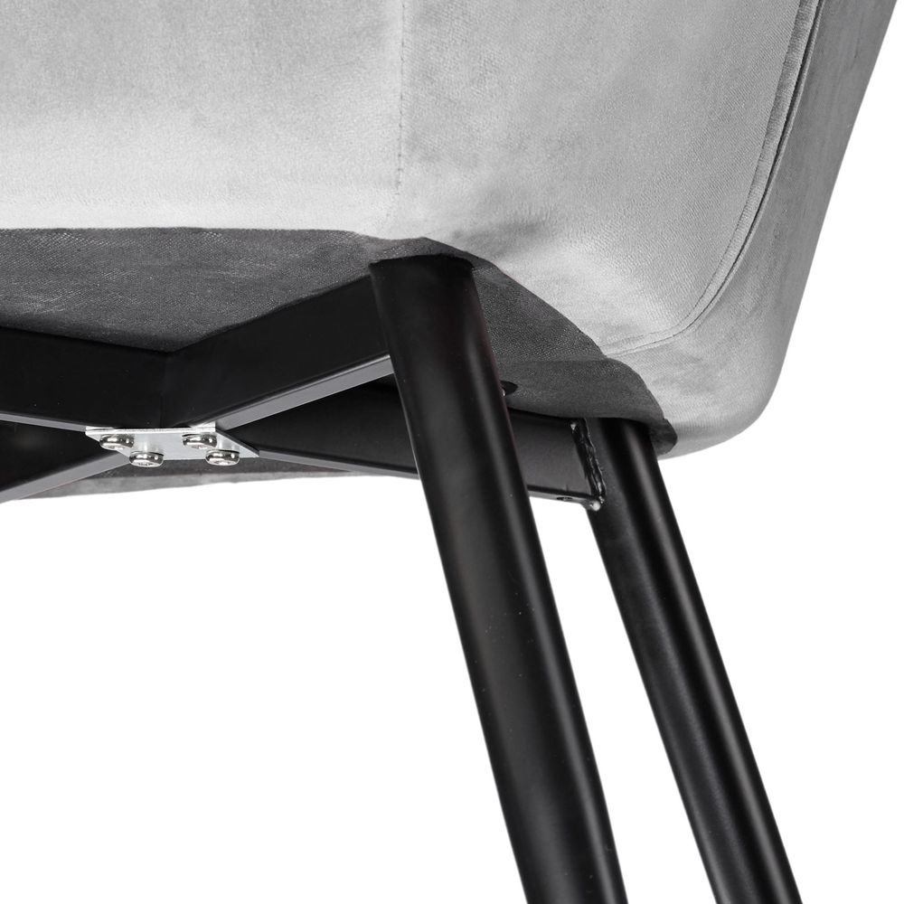 tectake® Esszimmerstuhl Marilyn gepolstert, in Samtoptik 58 x 62 x 82 cm