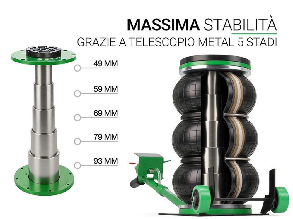 Sollevatore pneumatico da 3,5 tonnellate, modello AP-3500, con manico lungo, per auto, SUV e uso in officina