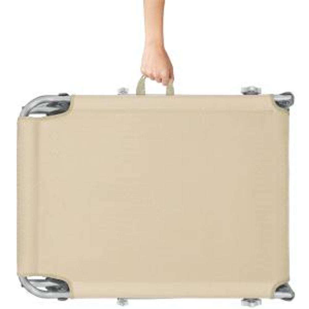 tectake® 2er Set Sonnenliege Chloé 4-stufig klappbar mit Sonnendach und Polster - wetterfest - 68x190x65cm - Outdoor Liege