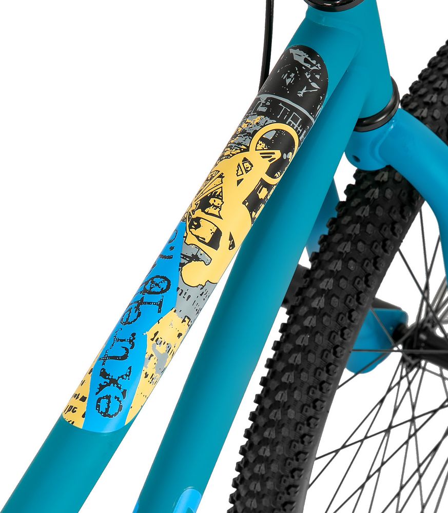 HILAND Freestyle 26 Zoll BMX, Kinderfahrrad mit 2 Stahl Pegs, Freilauf, Jugendliche für Jungen und Mädchen ab 9 10 11 12 Jahre, Blau