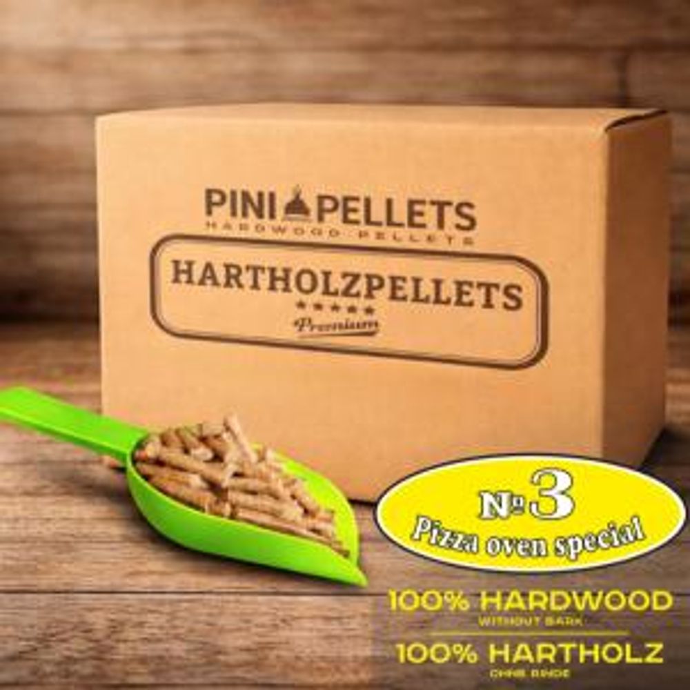 PINI Pellets di Legno Duro №3 Pizza Oven Speciali 10 kg per Pellet azionati forni Pizza