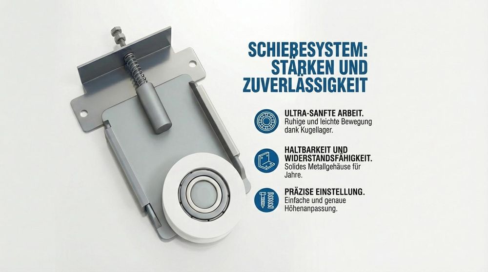 Schwebetürenschrank, 3-türig Schrank mit 4 Schubladen, und 3D-Lamellen. Kleiderschrank NORIVO 200 cm
