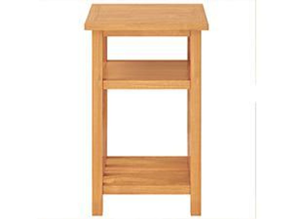 vidaXL Beistelltisch mit Zeitungsablage 27x35x55 cm Massivholz Eiche