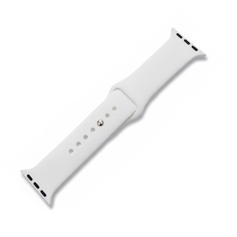 Apple Watch Sport Armband 38mm / 40mm / 41mm Weiß Band Sport Loop Ultra SE 1 2 3 4 5 6 7 8 9 10 11 Silikon Größe: M/L