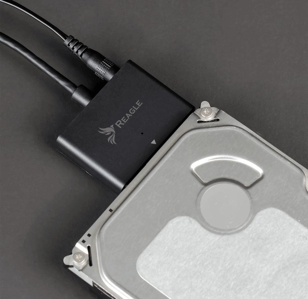 Reagle Sata Hdd Ssd Adapter Usb 3.1 2,5/3,5 Zoll Bis 12Tb Mit 24W Netzteil Externer Festplatten Adapter Uasp Trim Support Kompatibel Für Mac Pc