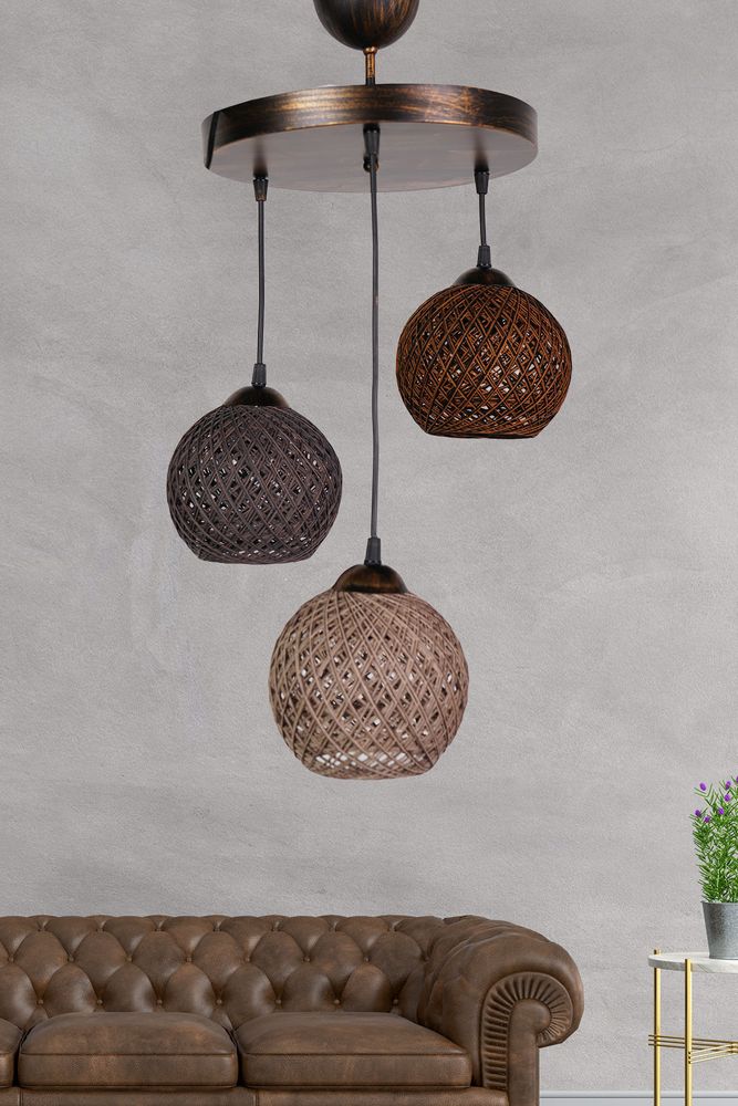 Opviq, SP006, Kronleuchter, Mehrfarbig, Metall, 32 x 32 x 80 cm