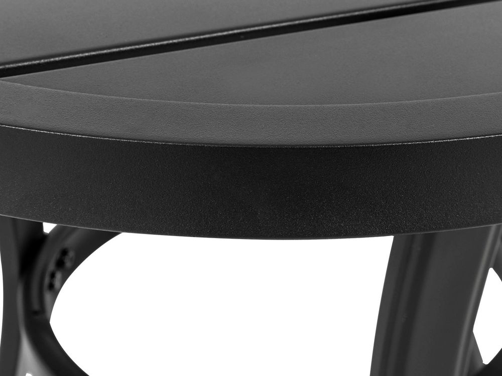 Outdoor-Beistelltisch aus Metall, 51 cm, rund, Schwarz