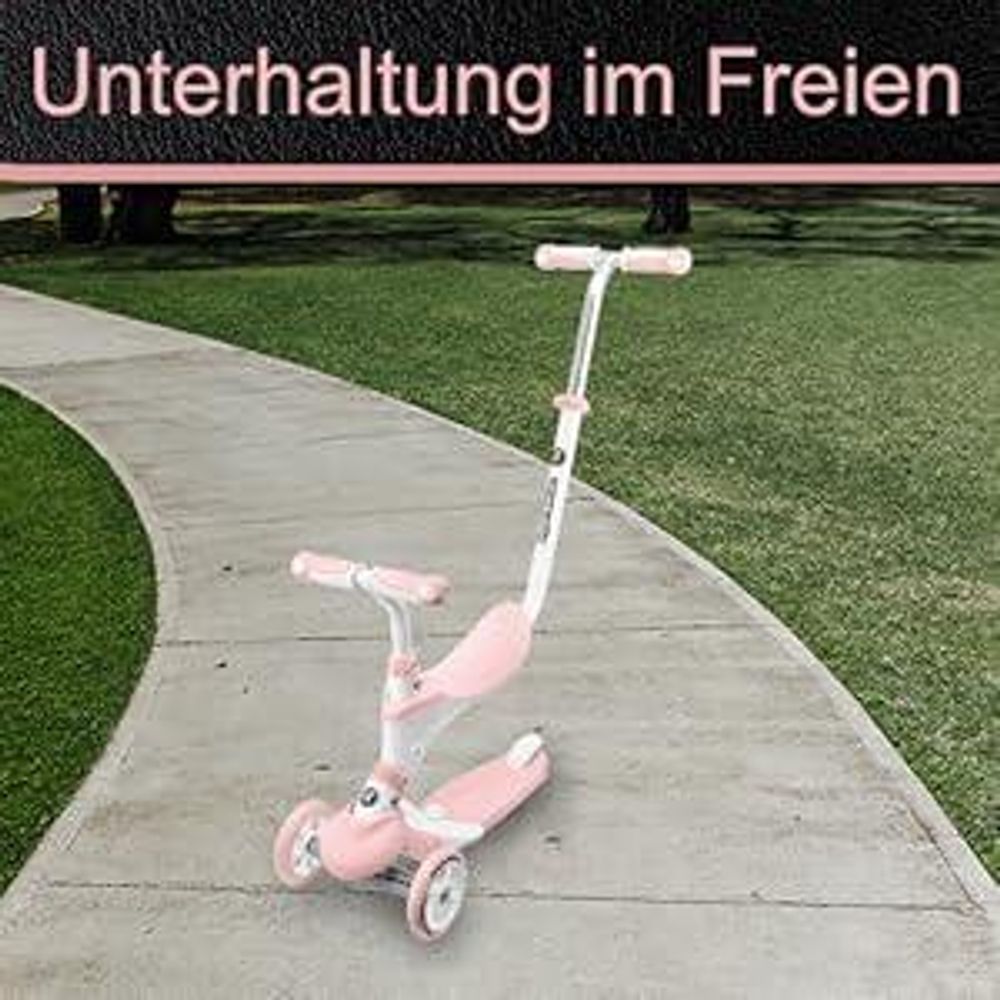 Multifunktionaler 5-in-1 Balance-Roller mit Sitz, Rosa, ab 1 Jahr