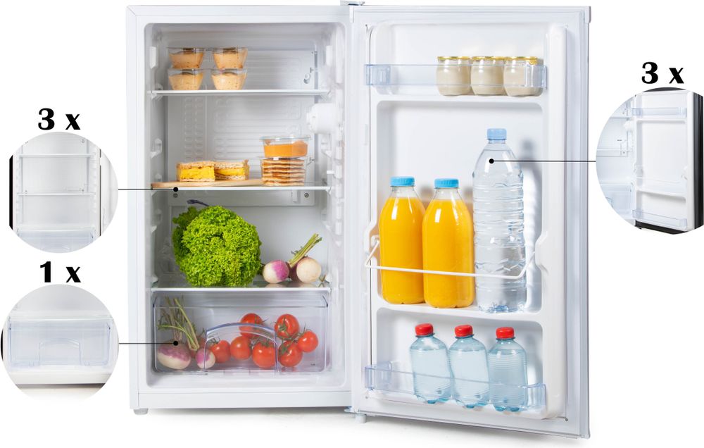 PRIMO PR120FR Kühlschrank - Tischmodell - 88L - E - Weiß