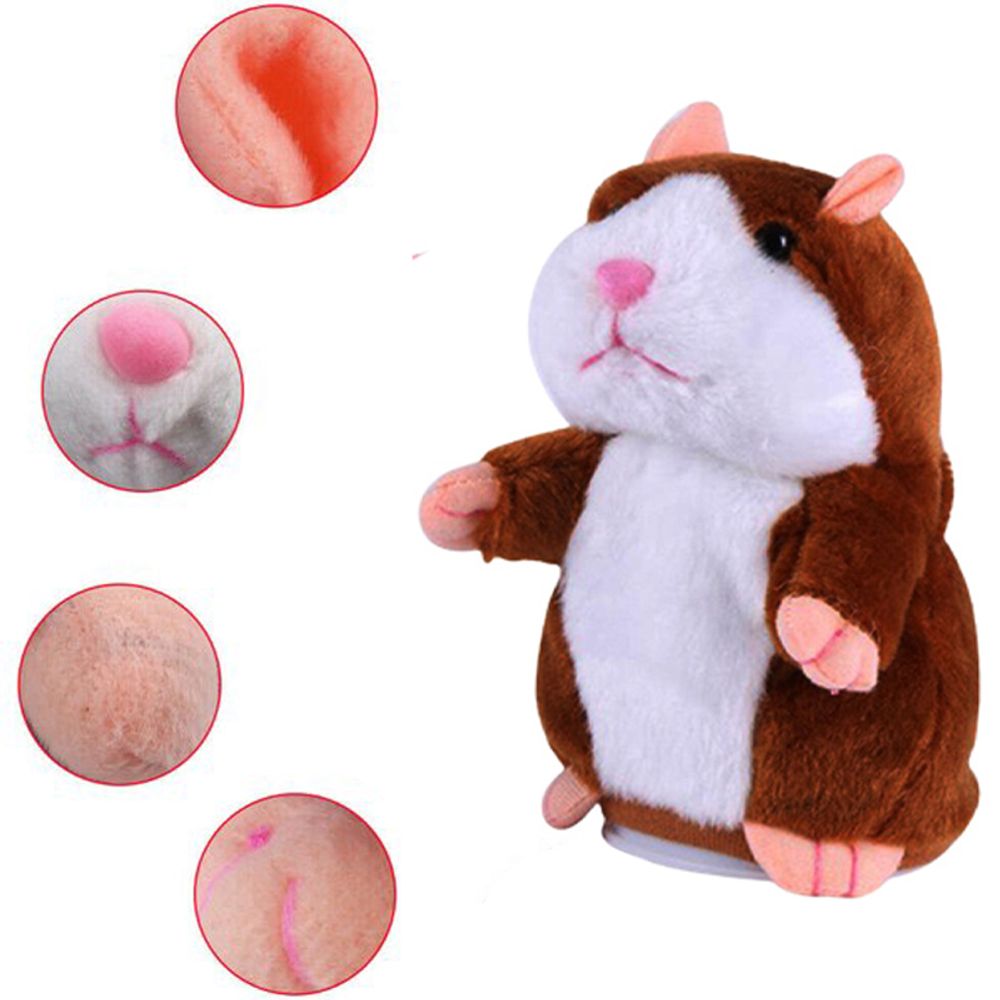Sprechende Plüschtier Hamster Wiederholt Elektronische Haustiere Spielzeug für Baby Kinder wiederholt-Funktion Talking plüschhamster Geschenke Retoo